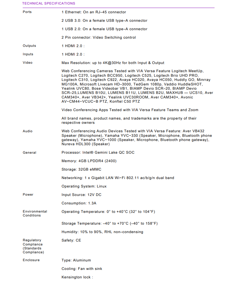 Kramer VIA GO3 Wireless Content Presentation, Collaboration, and ...