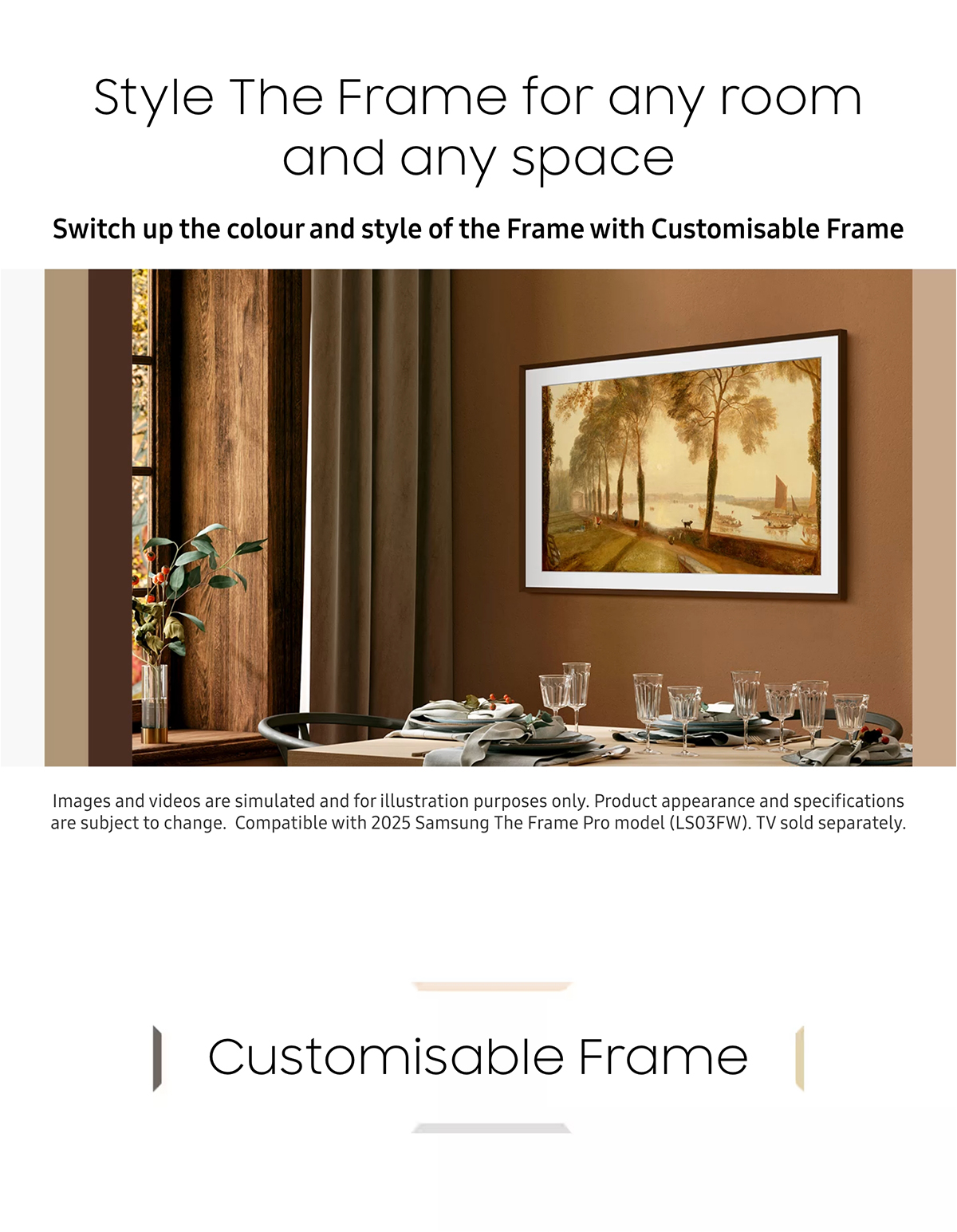 Samsung 65” Customisable Frame Bezel for 2025 The Frame TV LS03FW ...