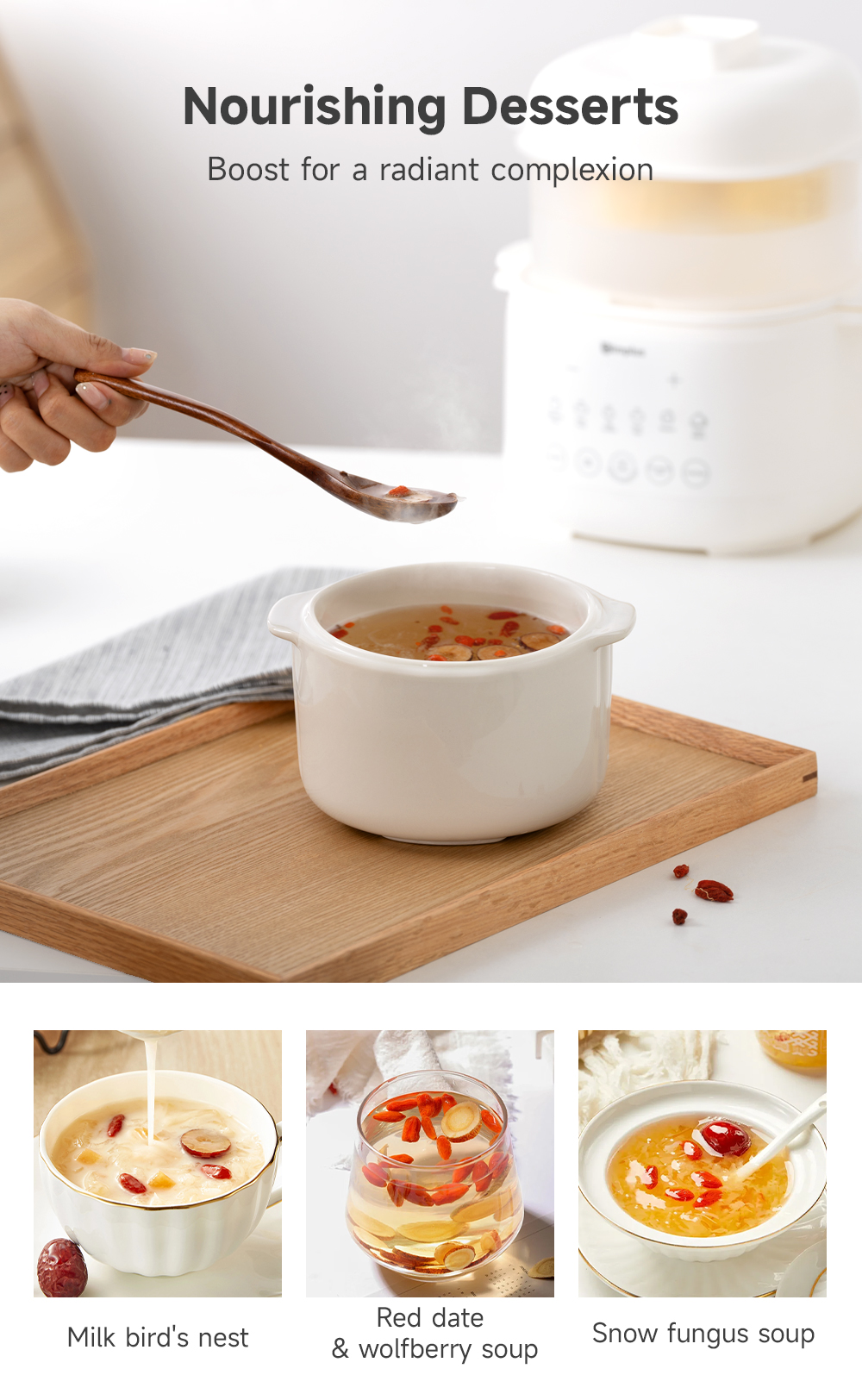 Simplus Kit Electric 1L Slow Cooker | Baby Food | Stew Pot Double ...