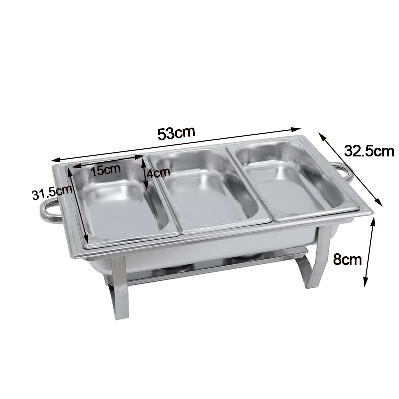 [SG Ready Stock]11L Buffet Set With Warmer Stainless Steel Foldable ...