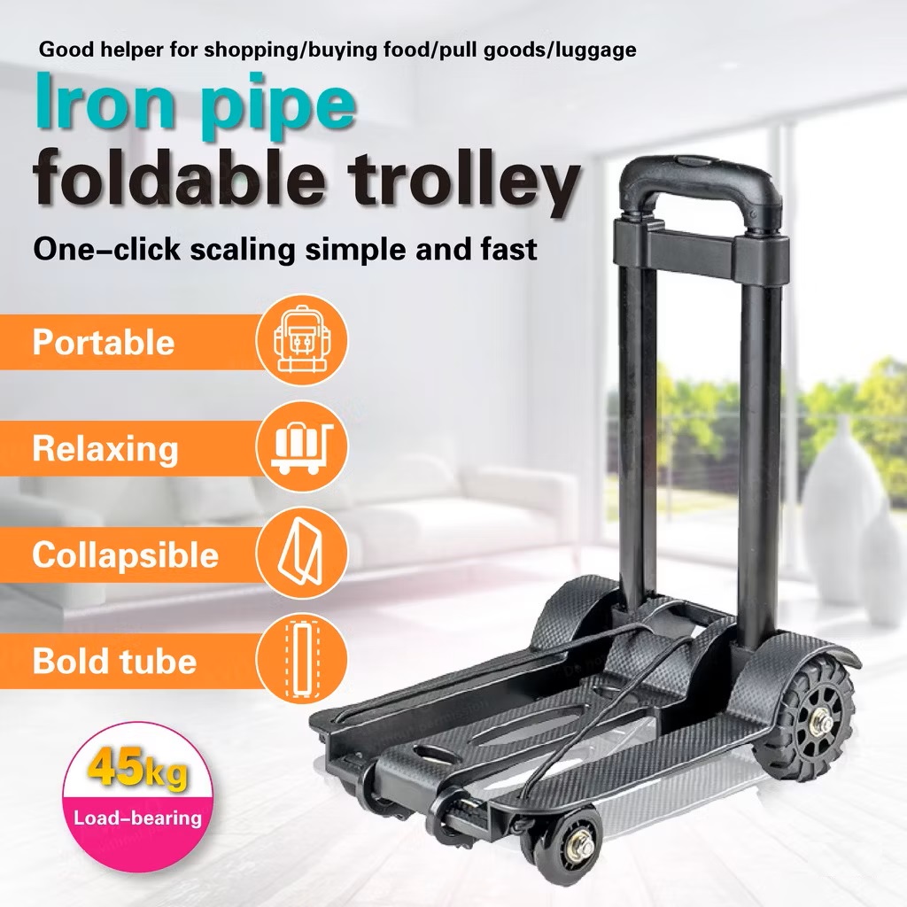 Folding Luggage Cart Light Aluminum Collapsible Portable Fold Up Hand ...