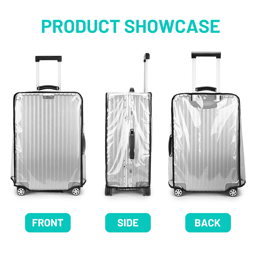 LeafCube PVC Luggage Transparent Cover -Waterproof Plastic Protector ...