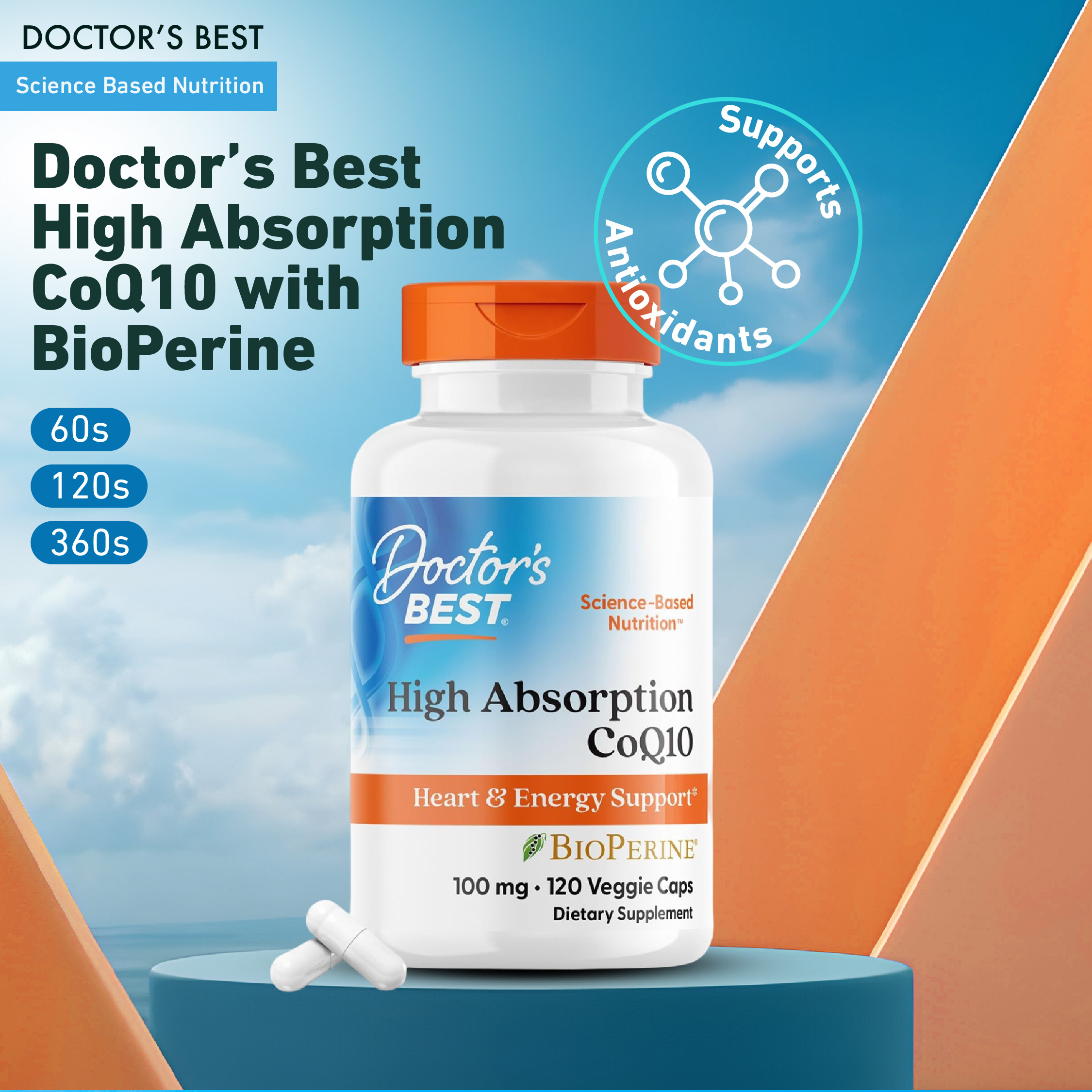 [Local] Doctor's Best, High Absorption CoQ10 with BioPerine, Veggie ...
