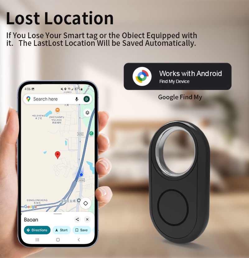 Android Smart Tag Google Find My Device Smart GPS Tracker Locator Air ...