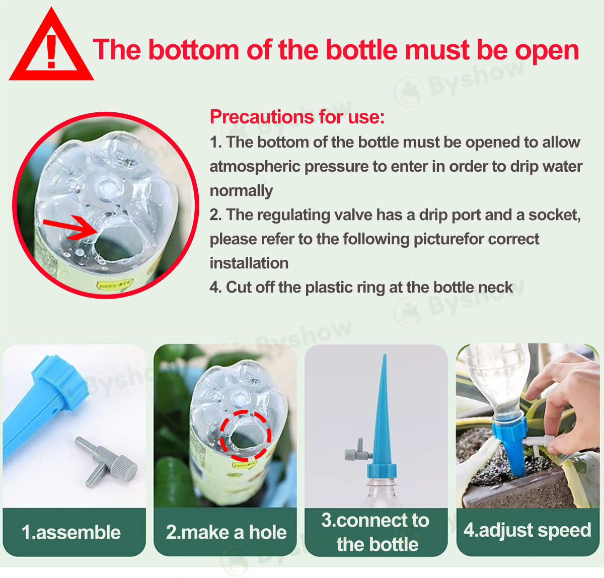 【Byshow】10Pcs Automatic Watering Device Slow Release Plant Self ...