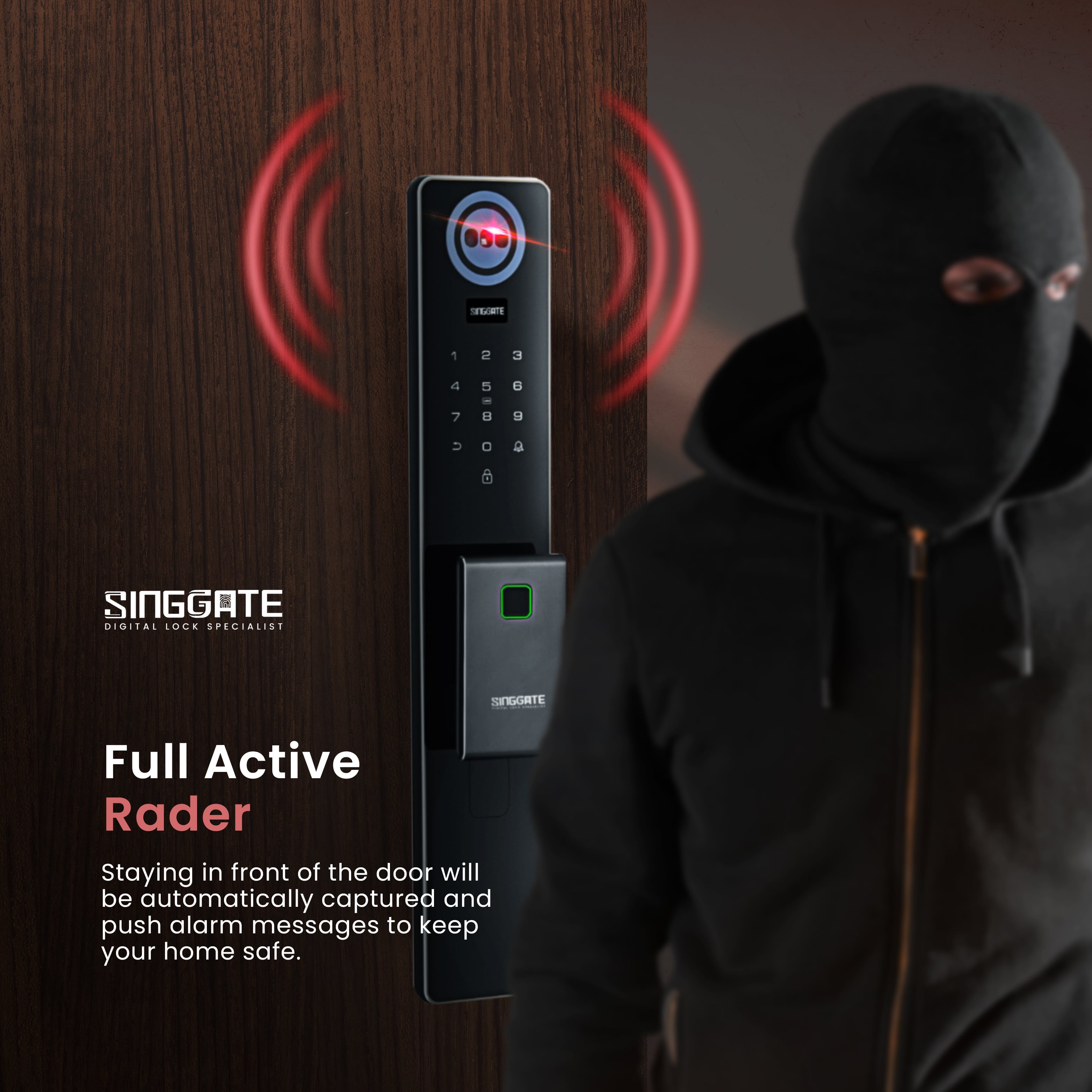 【Fire Rated Certified】FREE Installation | SINGGATE [FR016] with 3D Face ...
