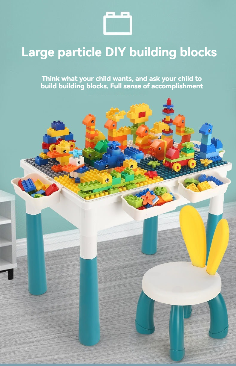 【SG-Spot】Children's Multifunctional Building Block Table toy Building ...
