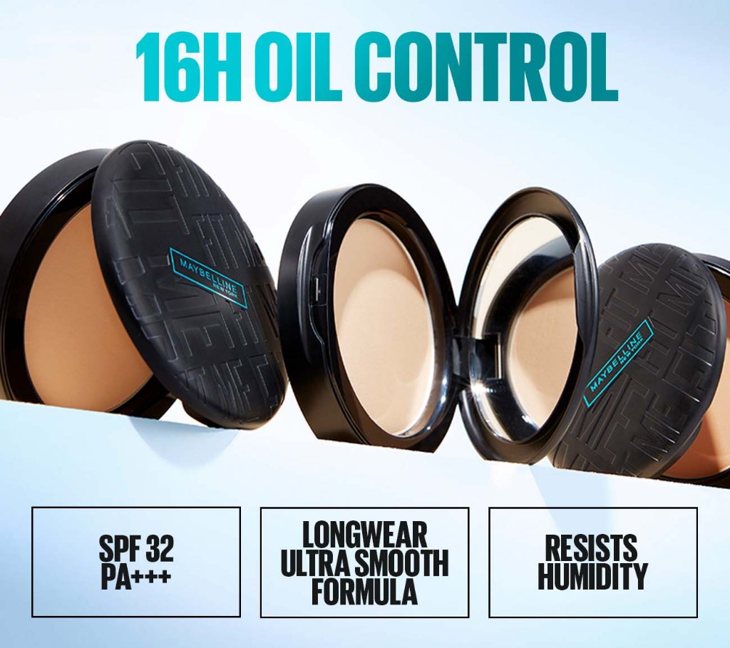 Maybelline Fit Me Compact Powder - SPF32, 16H Oil Control, Resist ...