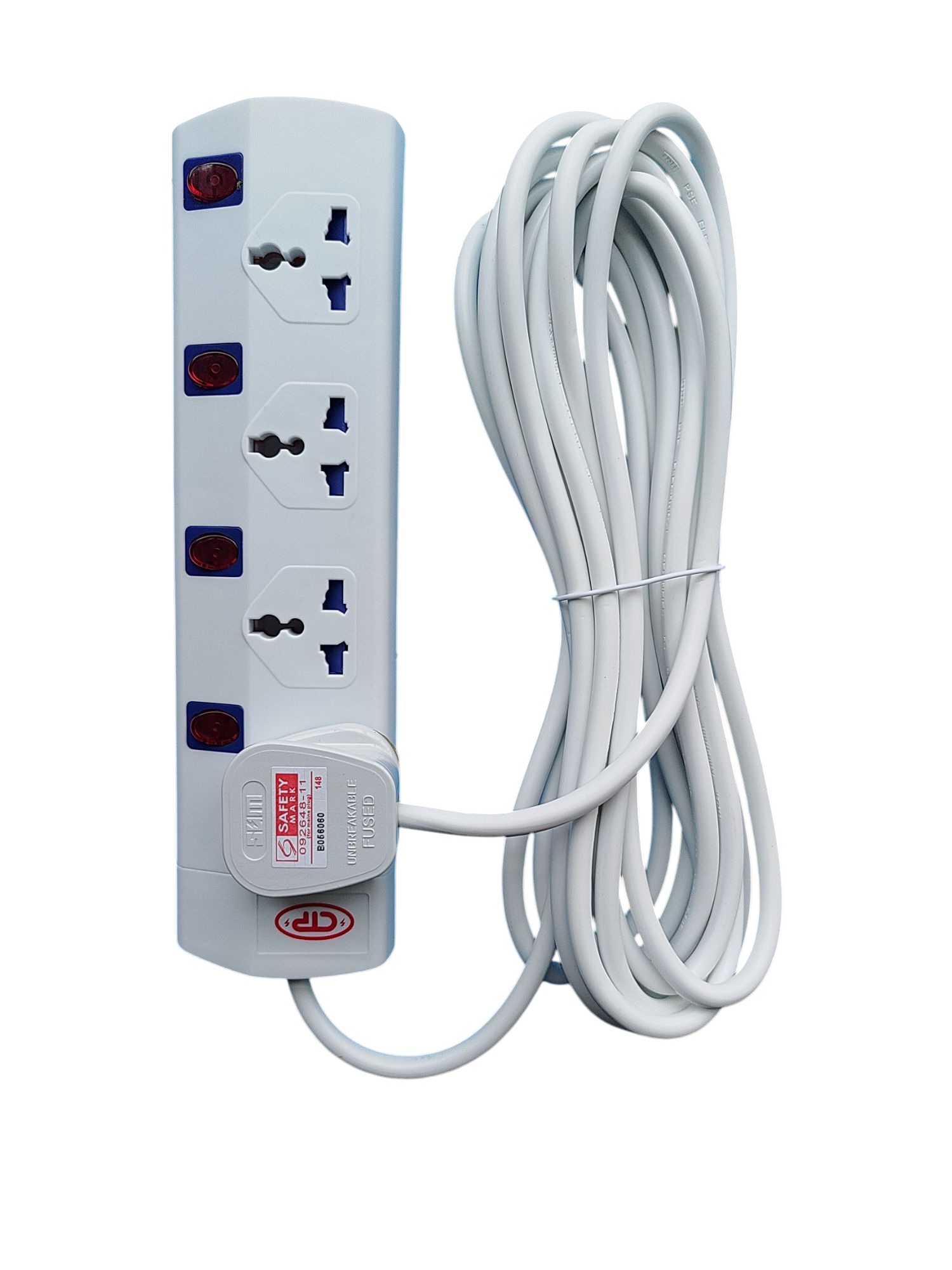 Universal Extension Socket 2/3/4/5 Way Plug Cord (0.5, 1, 2, 3, 5, 6, 8 ...