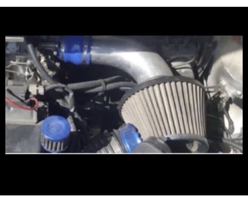High flow stainless steel air intake filter open pod increase horse ...
