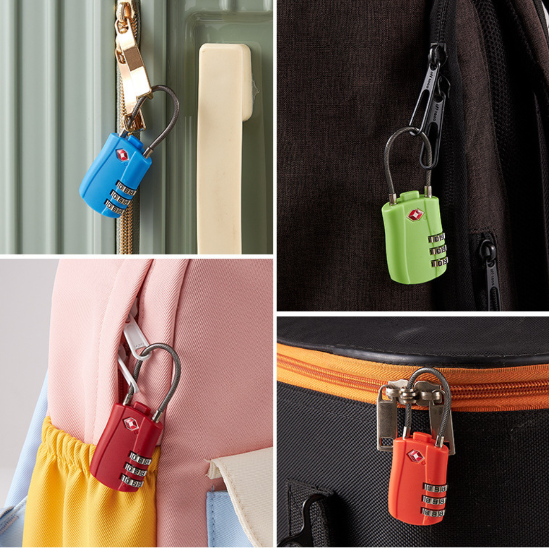 mixshop TSA Luggage Wirelock, Travel, Backpack, Suitcase, Anti-theft ...