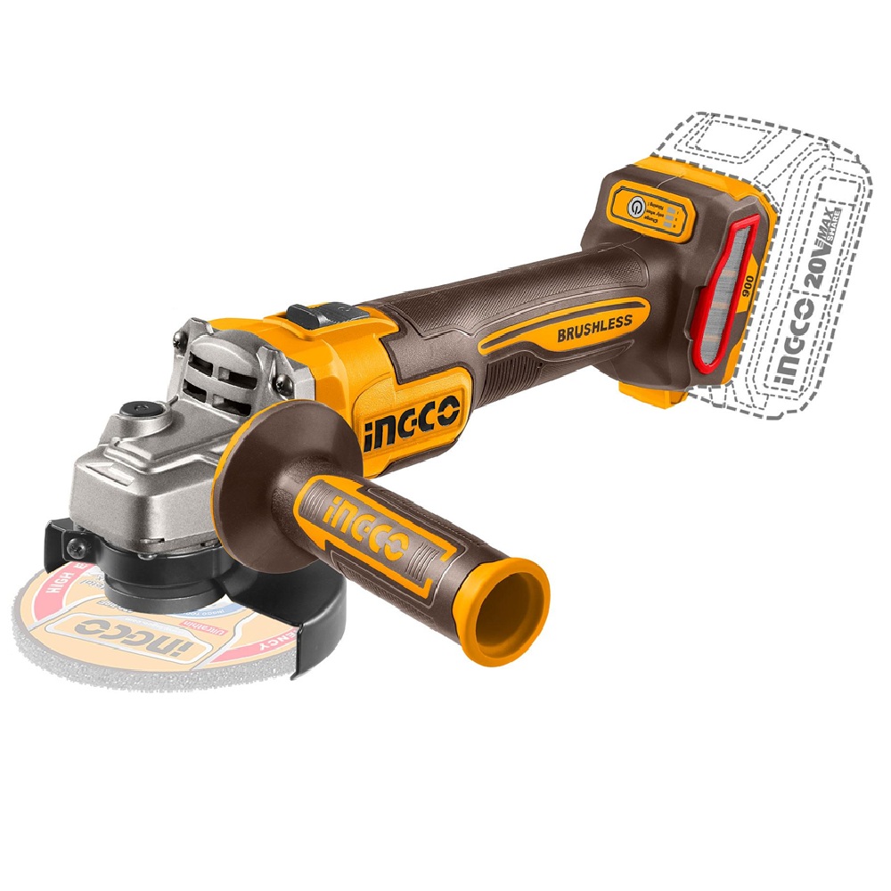 INGCO CAGLI261021 20V 4.0Ah Brushless Cordless Angle Grinder | Shopee ...