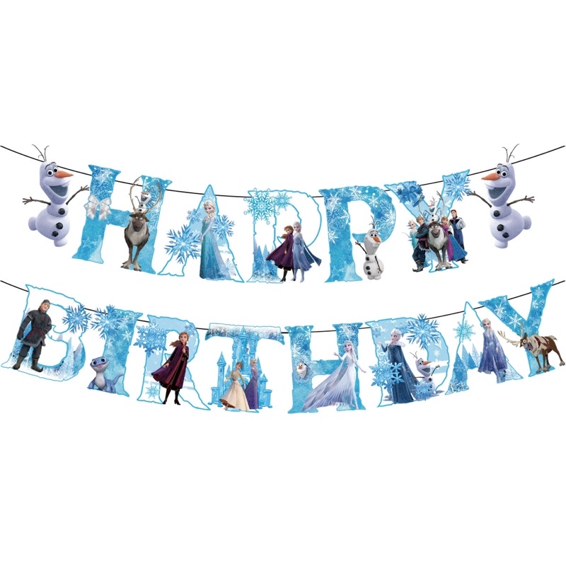 [SG Seller] Frozen Elsa Anna Princess Olaf Happy Birthday Set C Party ...