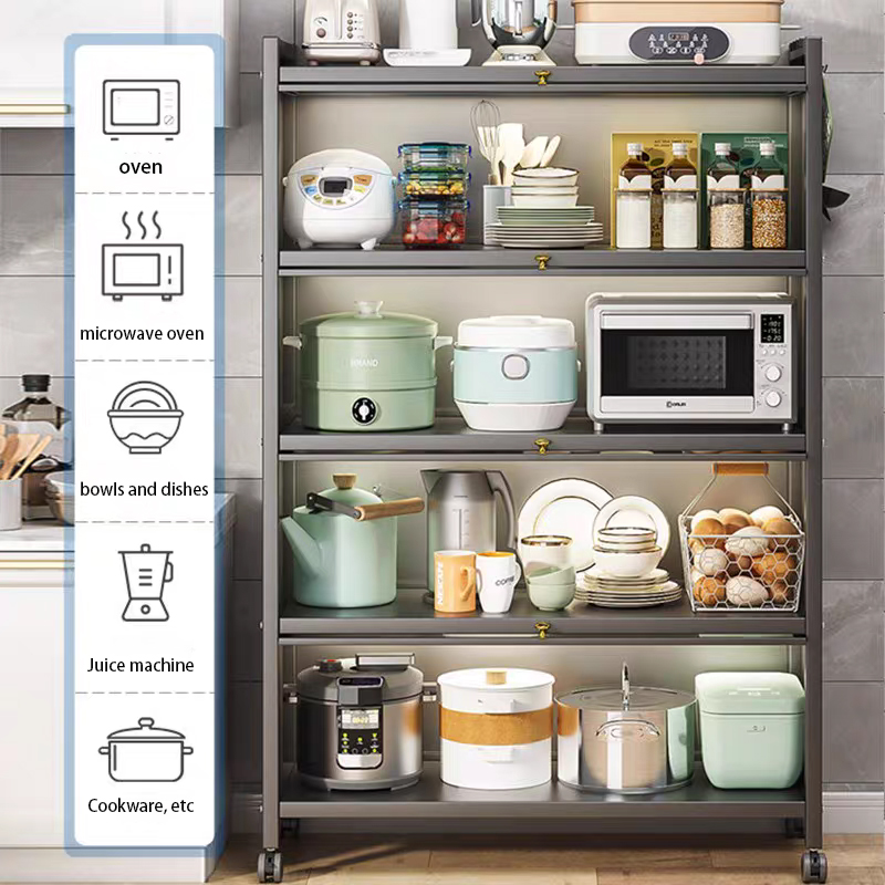 Kitchen storage cabinet Multi-layer household storage cabinets dust ...