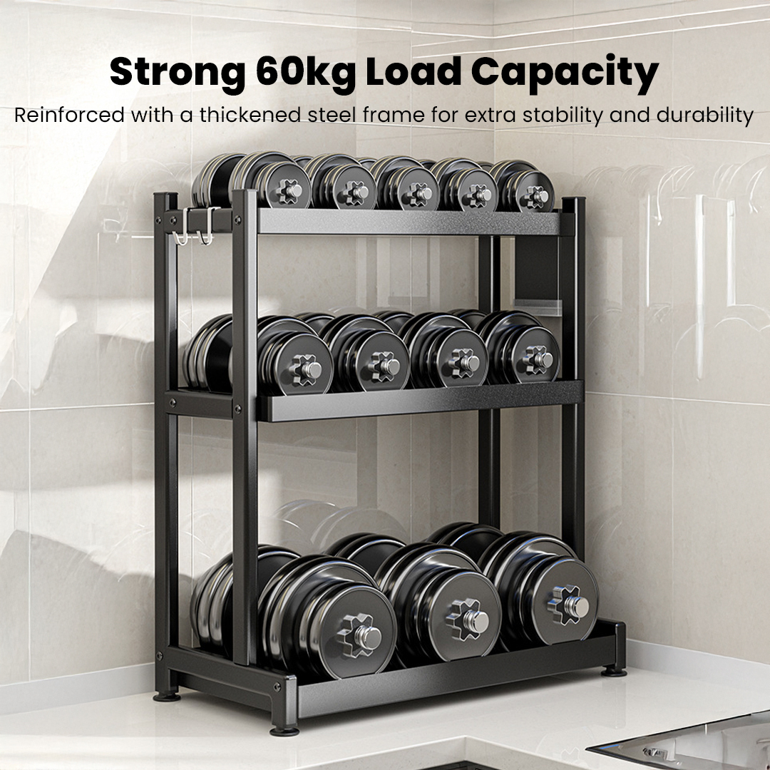 [SG] Kitchen Organiser Storage Shelf Rack Kitchen Rack Stainless Steel ...