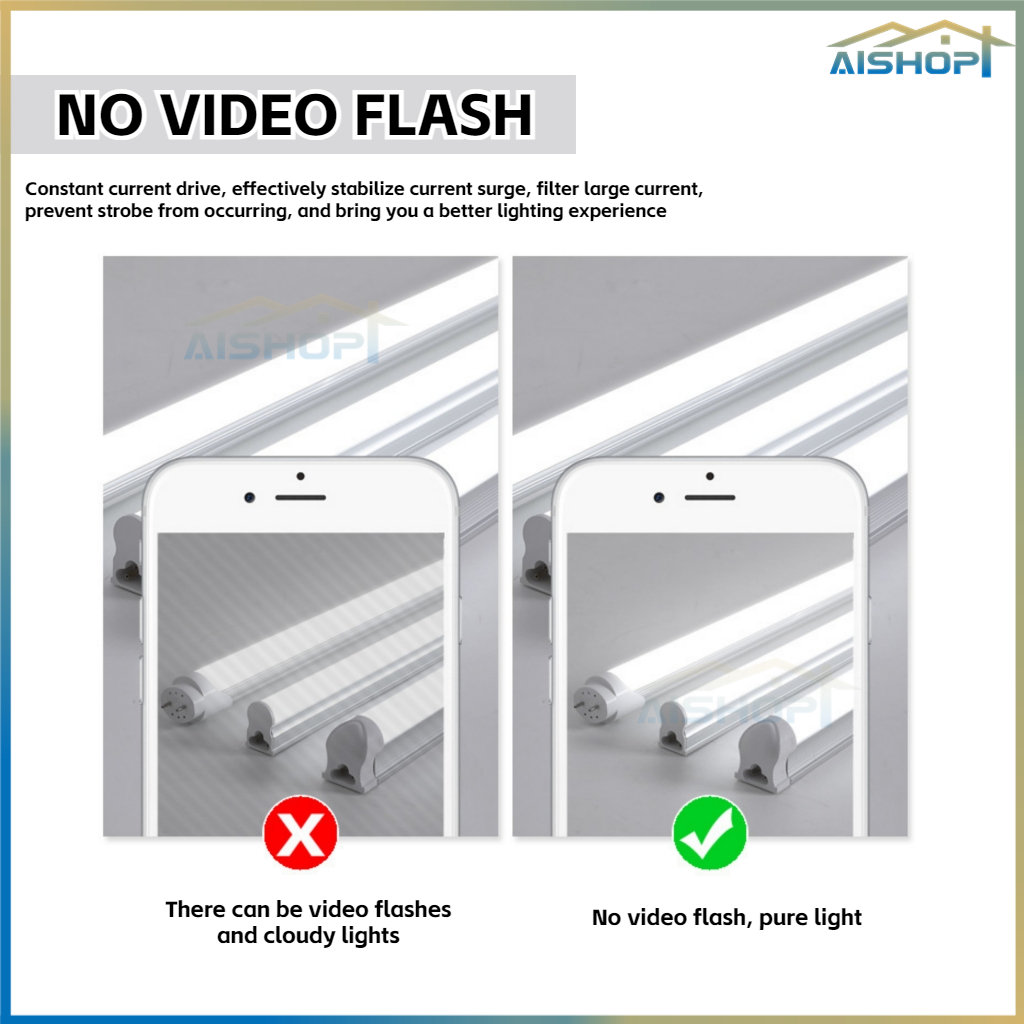 [SG Seller]T8/T5 Fluorescent Tube Supermarket Super Bright LED Split ...