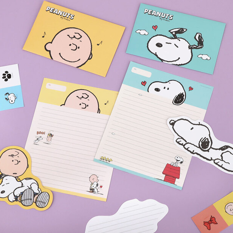 Peanuts Snoopy Letter Paper Envelope Set Stationery Writing Paper Cute ...