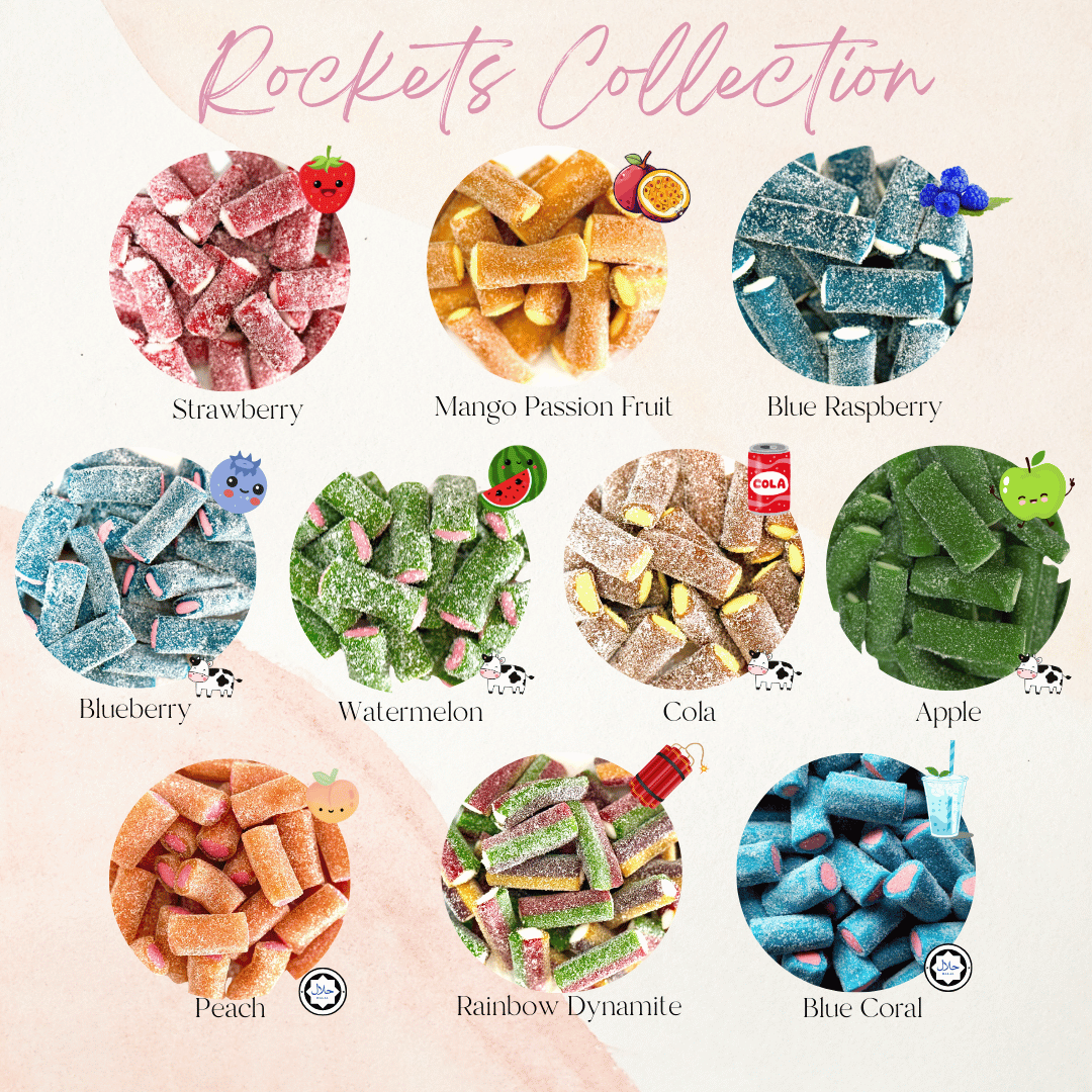 Candy Cottage X Rockets Collection Series, Swedish Candy, Strawberry ...