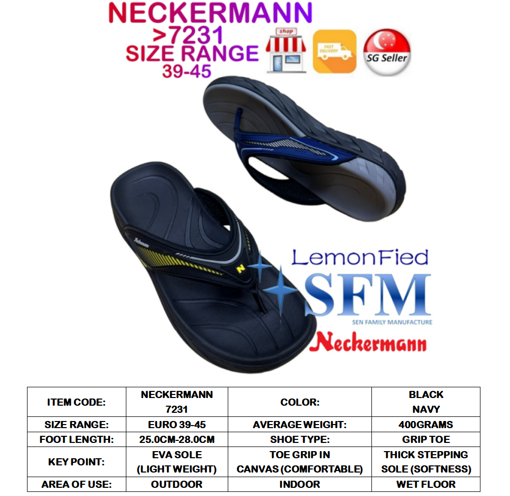 Neckermann Slipper 7231 Size 39 - 45 indoor outdoor home wear flipflop ...
