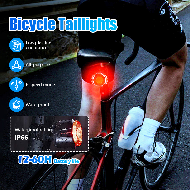 SG stock Bike light smart LED LIGHT Bicycle Back light Type C Bike Rear LED Safety Light Rear Lights Tail Light 6 Mode Shopee Singapore