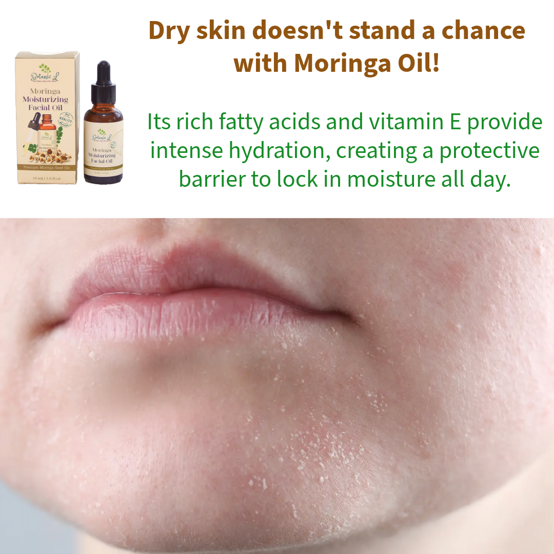 Botanic L 100% Pure Moringa Face Oil: Lightweight Texture for Dry ...