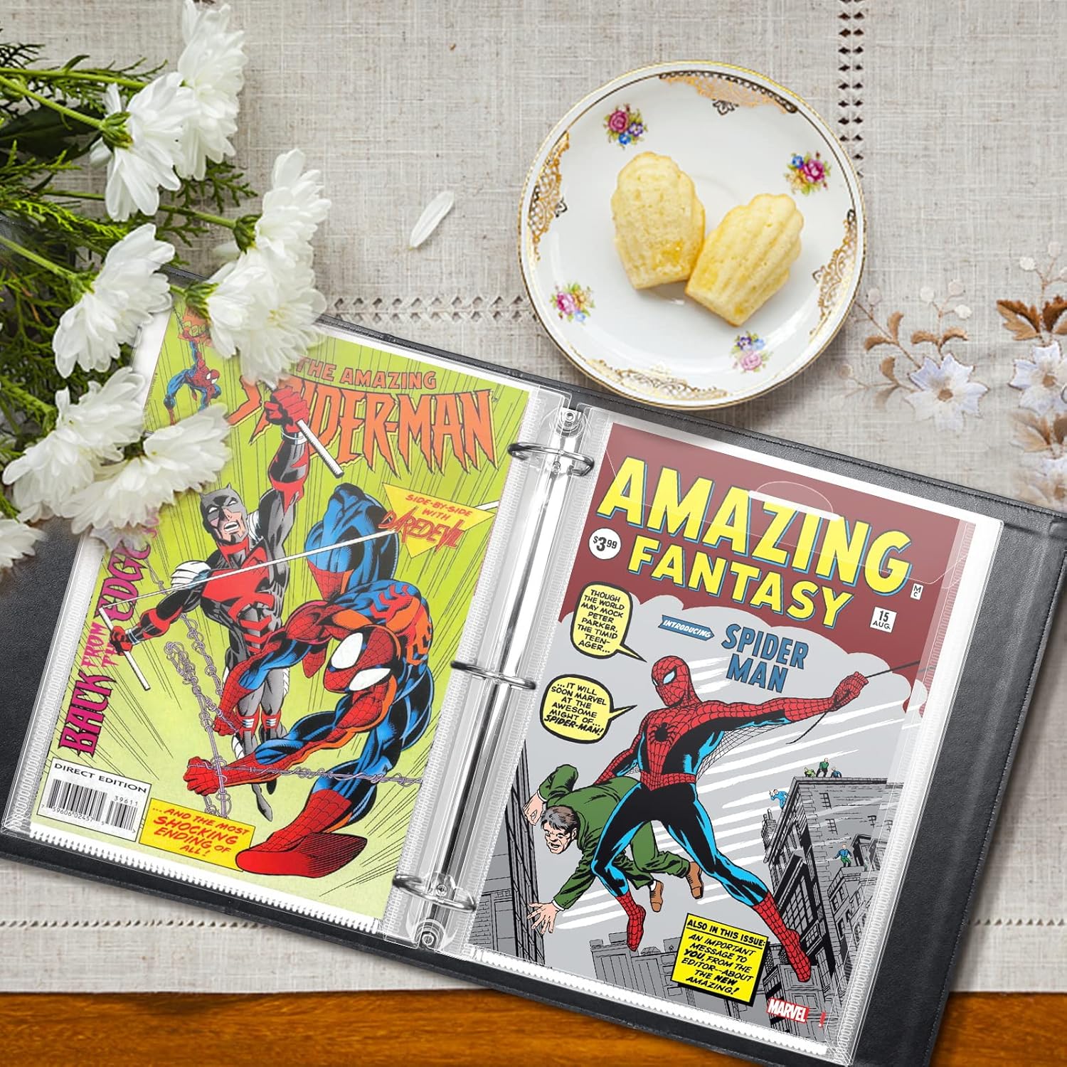 Comic Book Binder - holds up to 24 comic books (Acid free protection ...