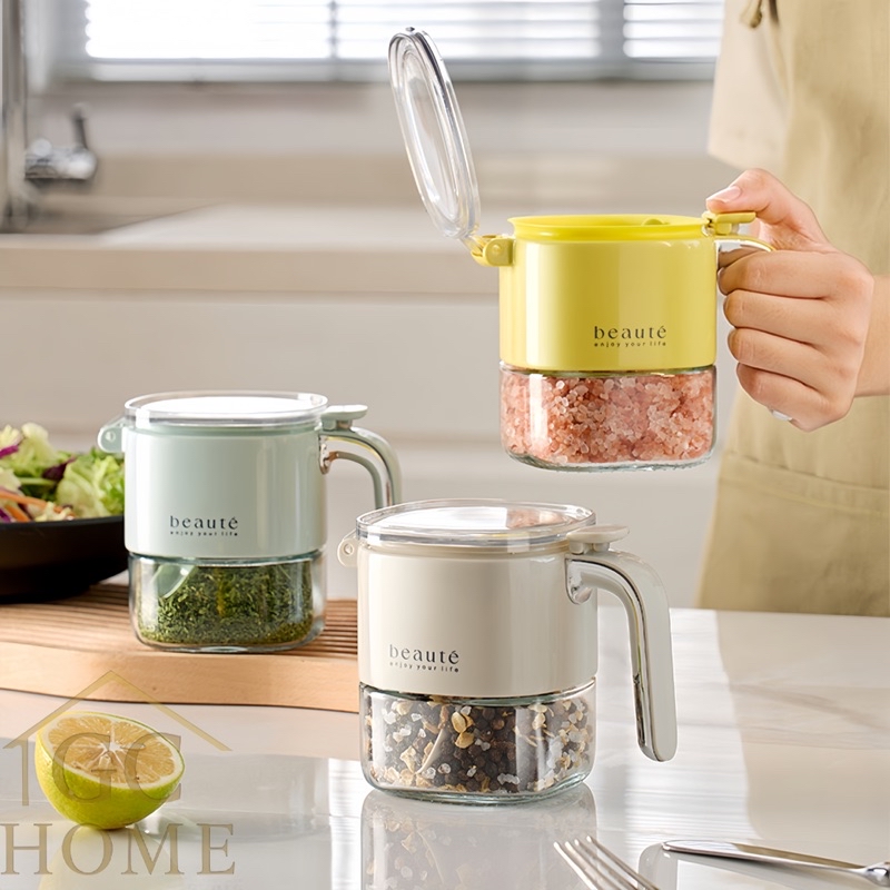 Spice Container Air Tight 400ML Press Type Seasoning Container ...