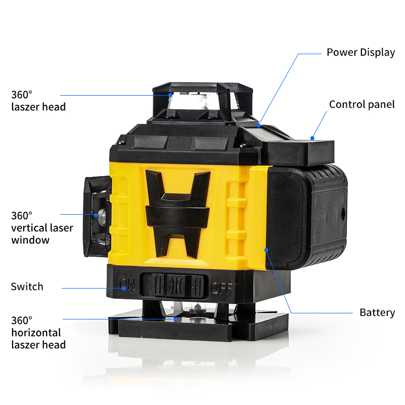 KEELAT 12/16Lines Laser Level Self Leveling 360° Rotary Cross ...