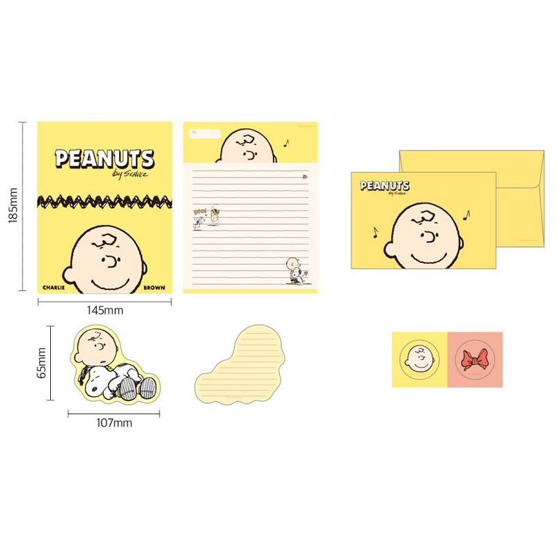 Peanuts Snoopy Letter Paper Envelope Set Stationery Writing Paper Cute ...