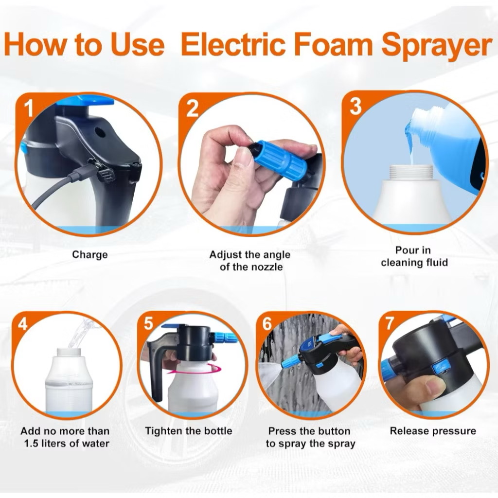 🇸🇬SG Portable Rechargeable Foam Sprayer For Dog Cat Electric Foam Spray ...