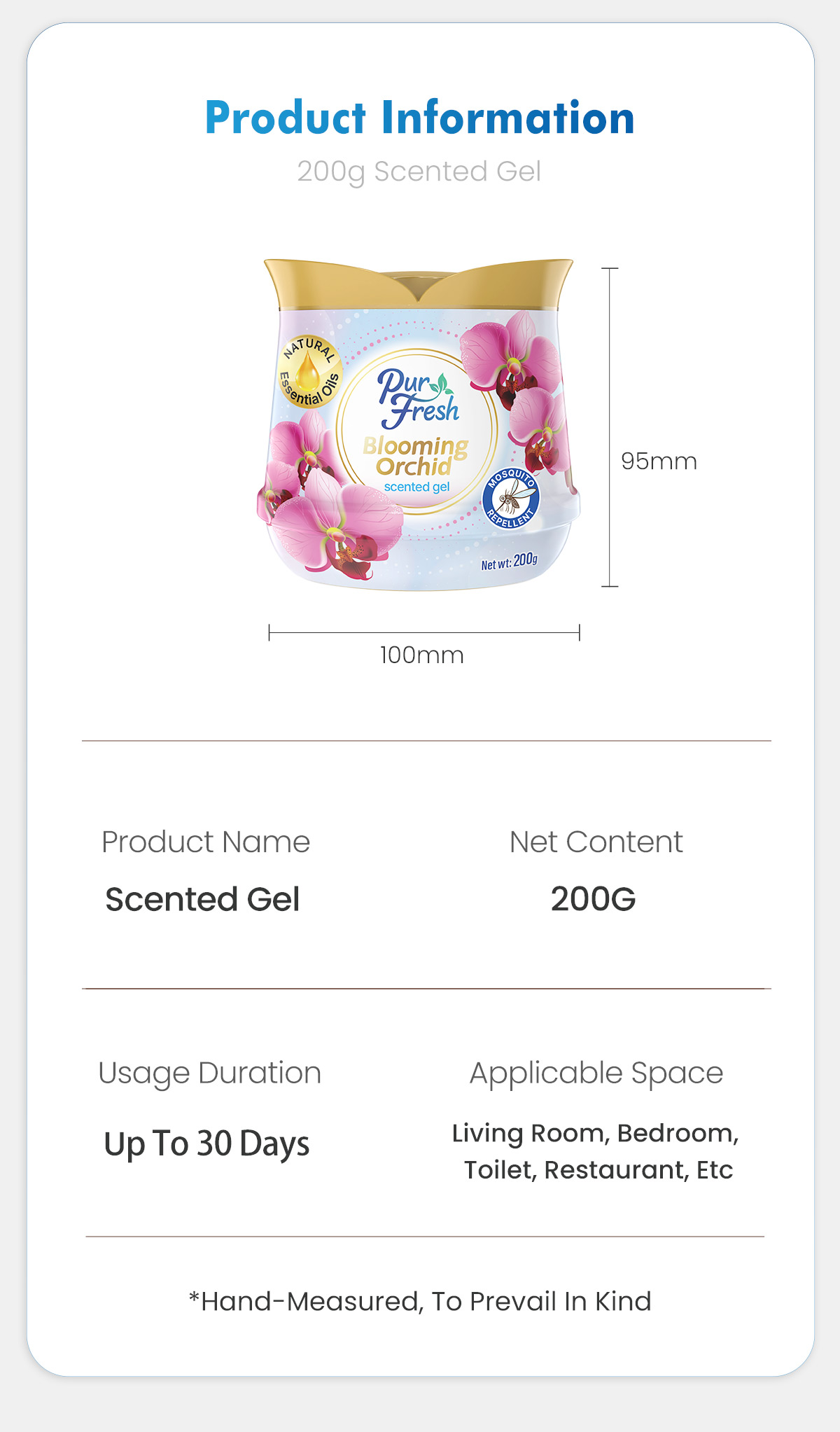 Purfresh 200g Mosquito Repellent Scented Gel | Long-Lasting Freshness ...