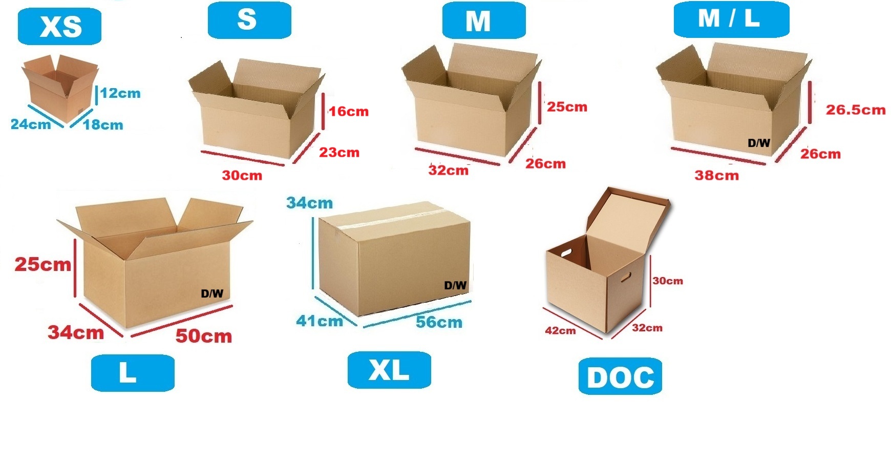 Carton Box【10PCS】Document Packaging Mailing Gift Moving Pack Send ...