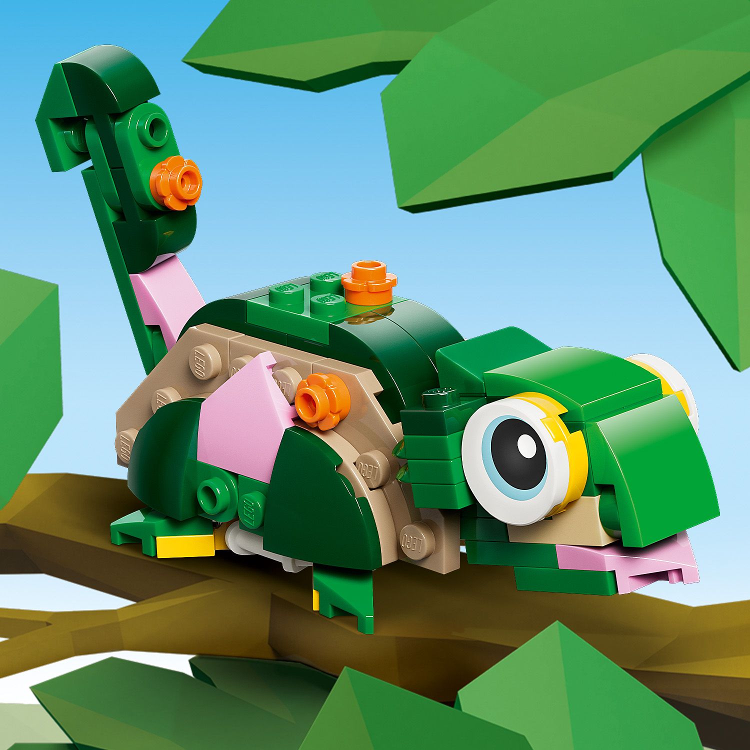 LEGO Creator 3 in 1 31377 Turtle with a Water Lily Flower (124 Pieces ...