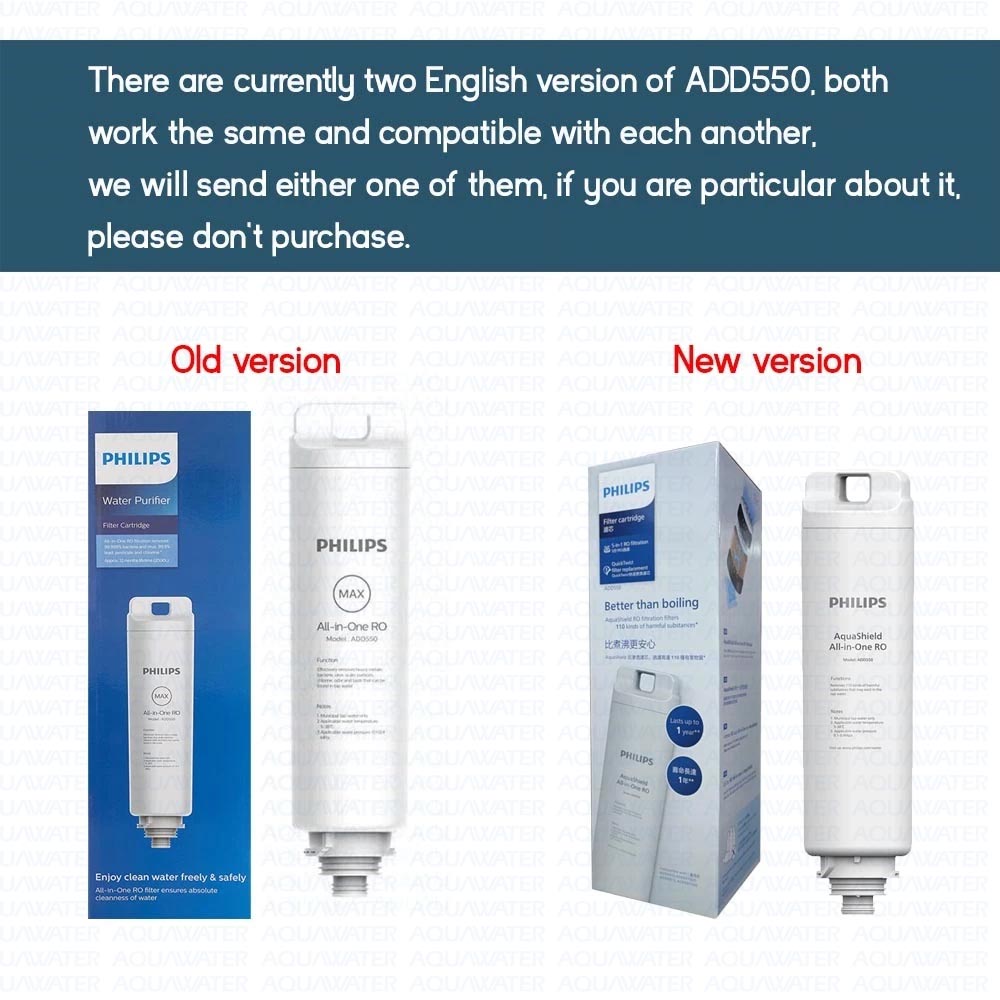 Philips ADD550 Water Filter Replacement Cartridge filter for ADD6910/90 ...