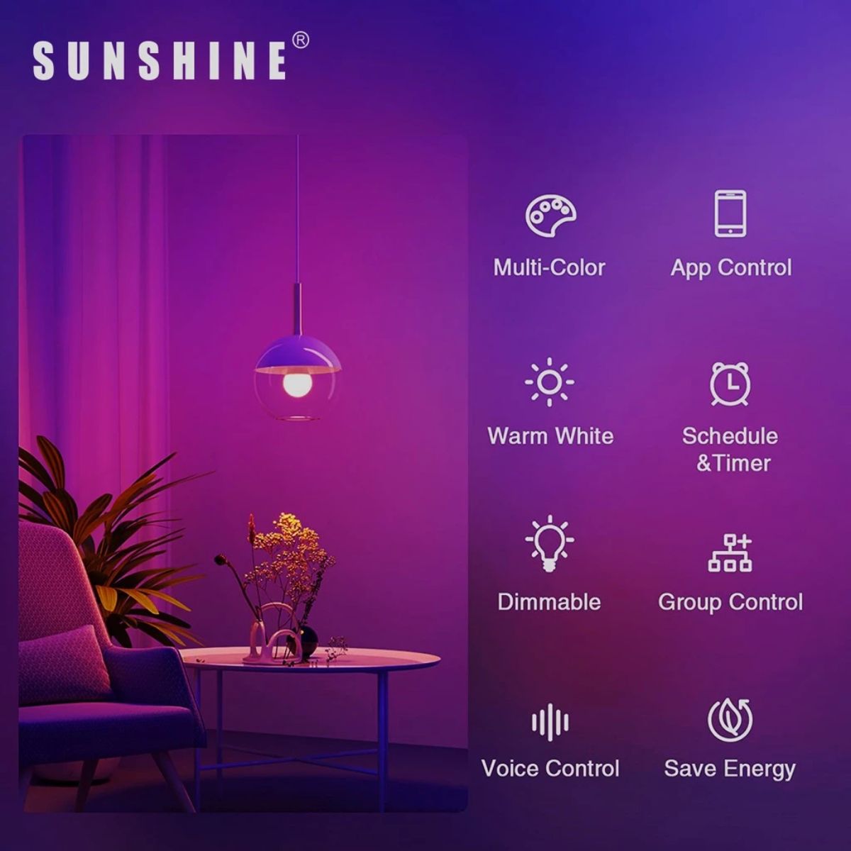 Sunshine LUMI Smart LED Light Strip RGB+CW Dimmable Multi-Colour LED ...
