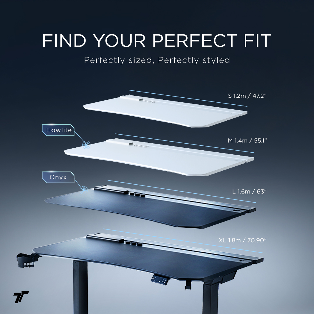 TTRacing TIVON Smart Standing Desk Ergonomic Electric Height Adjustable ...