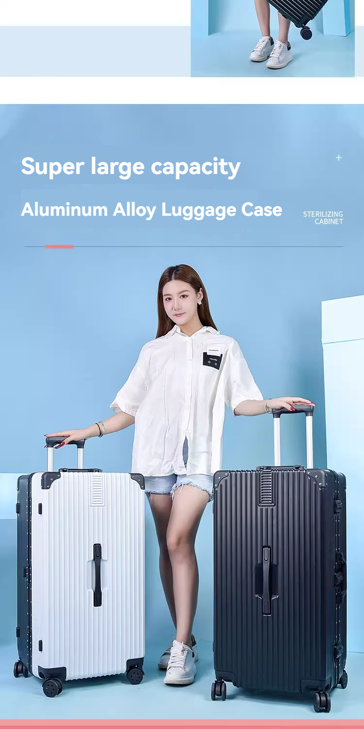 PG 26/30/32 Inch 3 Handles Luggage Aluminum Frame Large Capacity Travel ...