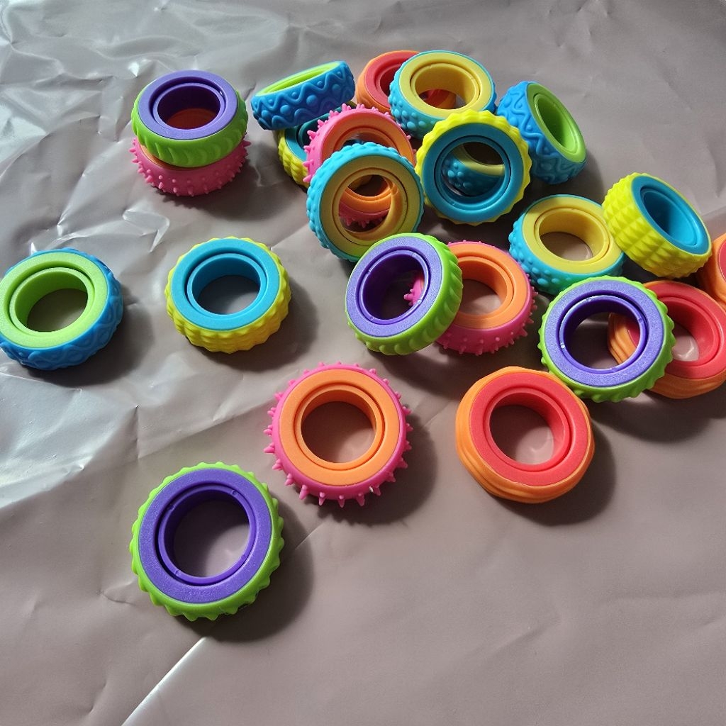 Silicon Rotating Fidget Ring Spinner | Shopee Singapore