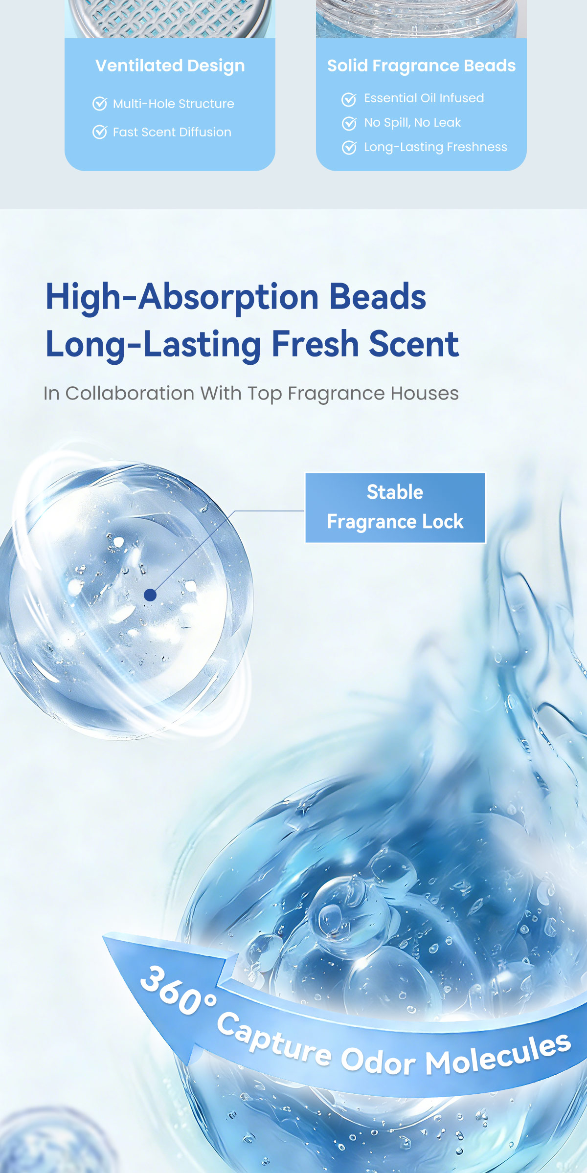 PurFresh 185g Scented Beads|Natural Essential Oil | Long-Lasting Solid ...