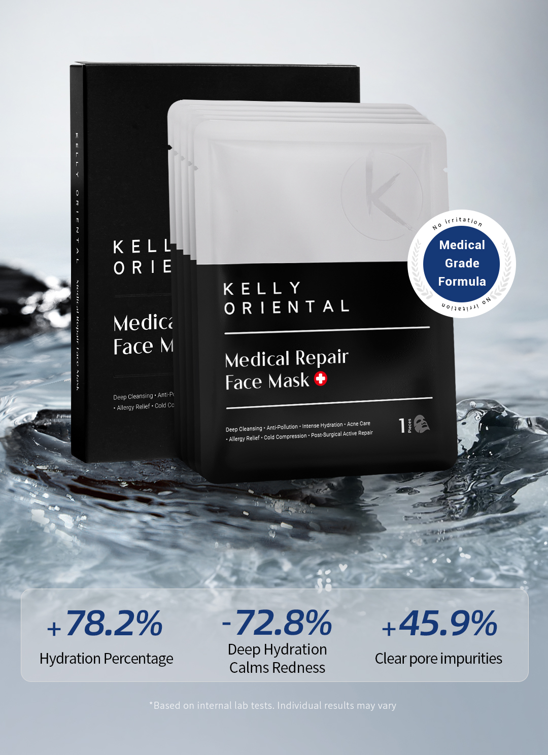 【0% ALCOHOL】 Kelly Oriental Clinical Hydrating Facial Mask, After-Sun ...
