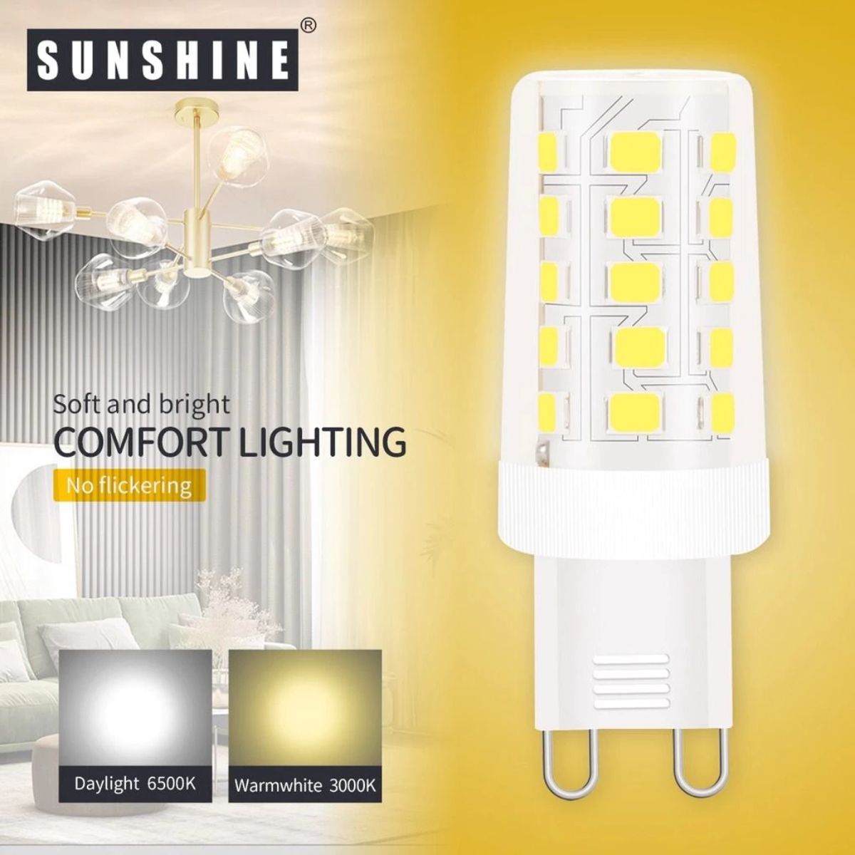 Sunshine LED Capsule Light Bulb G9 3W (Warmwhite 3000K/Daylight 6500K ...