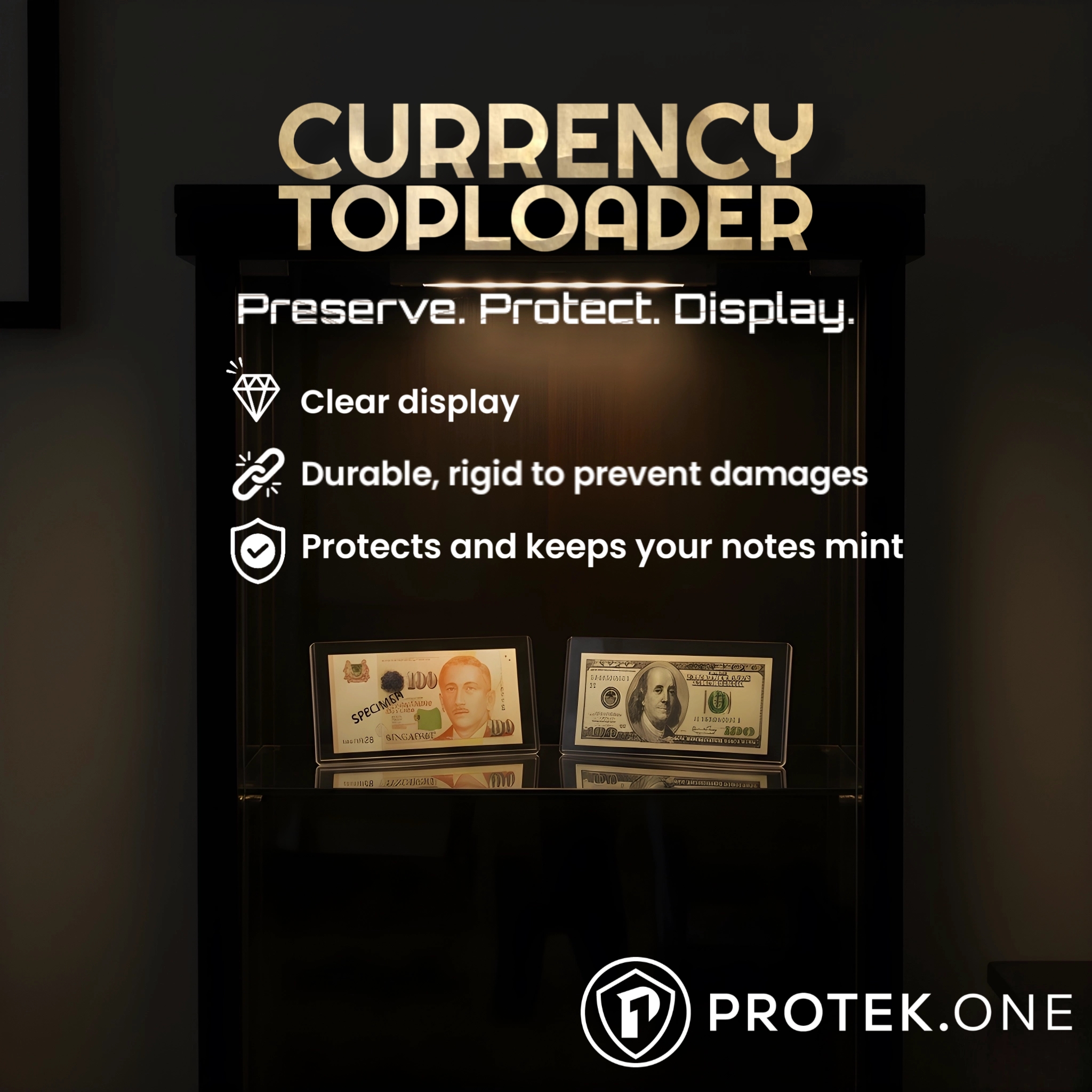 Rigid Clear PVC Currency Toploader Sleeves for notes Collection ...