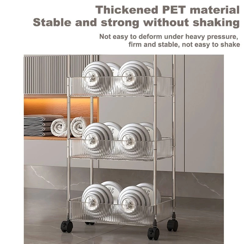TUSSAH Slim Movable Shelf Transparent Storage Box Acrylic Storage Rack ...