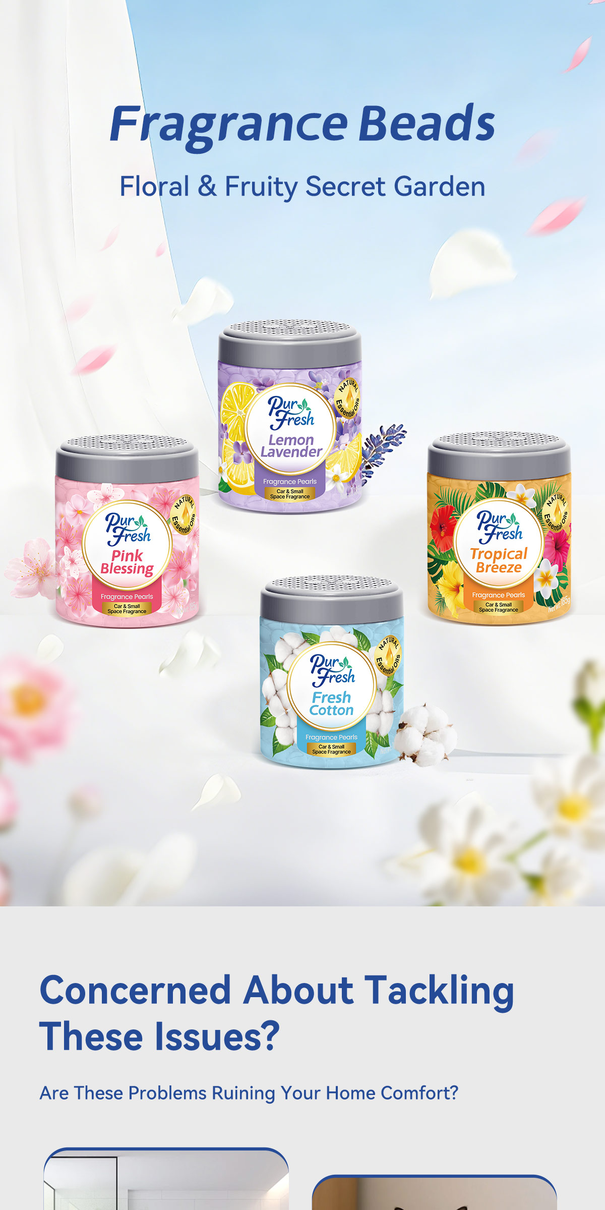 PurFresh 185g Scented Beads|Natural Essential Oil | Long-Lasting Solid ...