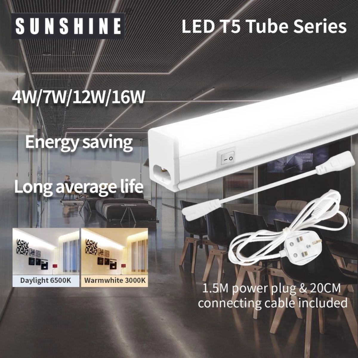 Sunshine Integrated Set Light LED T5 Tube (300mm/600mm/900mm/1200mm ...