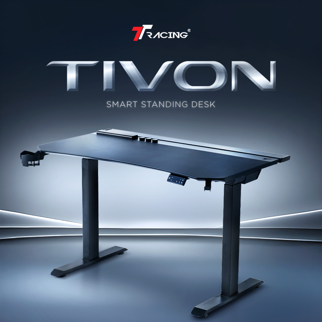 TTRacing TIVON Smart Standing Desk Ergonomic Electric Height Adjustable ...
