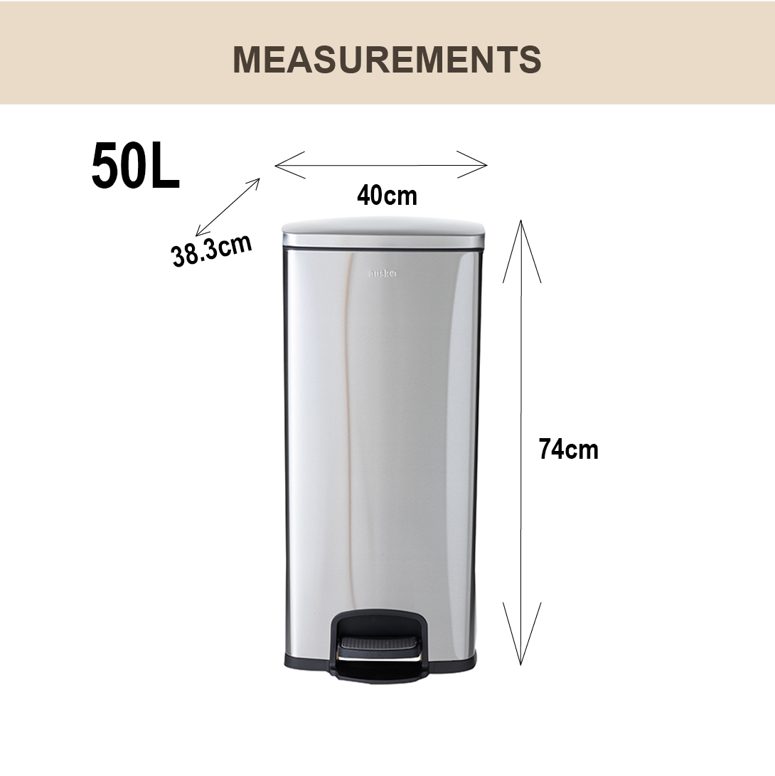 N2101 Dustbin | Multiple Sizes | Pedal Dustbin | Soft Closing | Trash ...