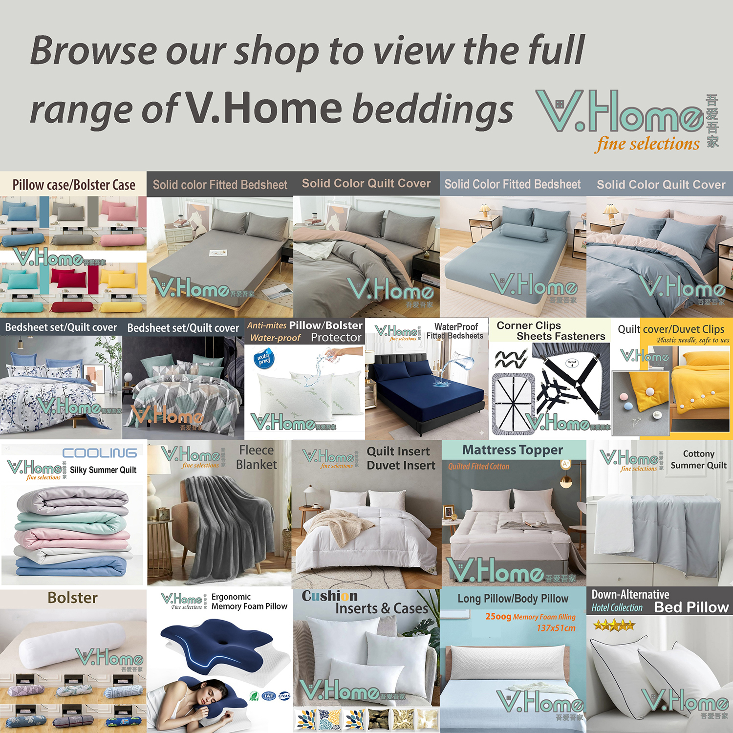 [V.Home] Hugging Comfort Bolster High Quality Soft Polyester Fibre ...