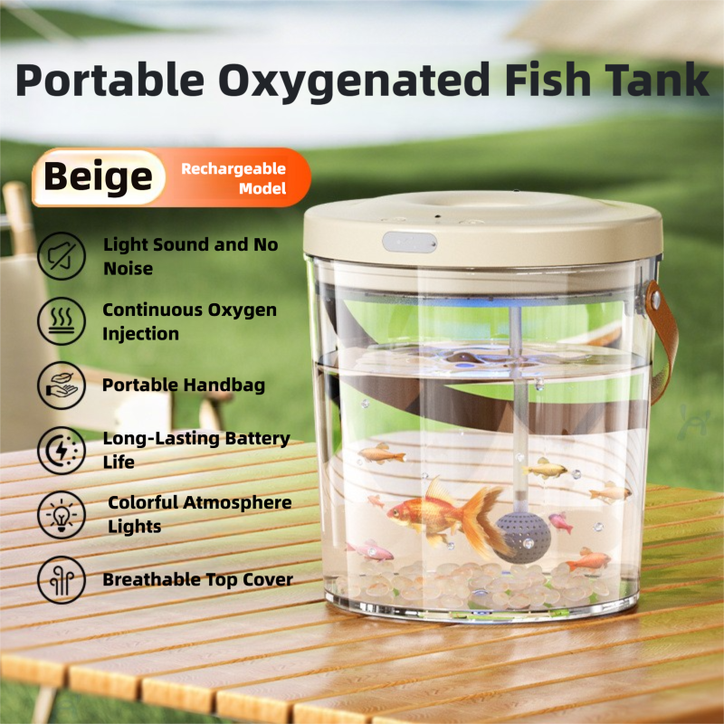View of SG Mini portable fish tank filtration and oxygen concentrator, small ...