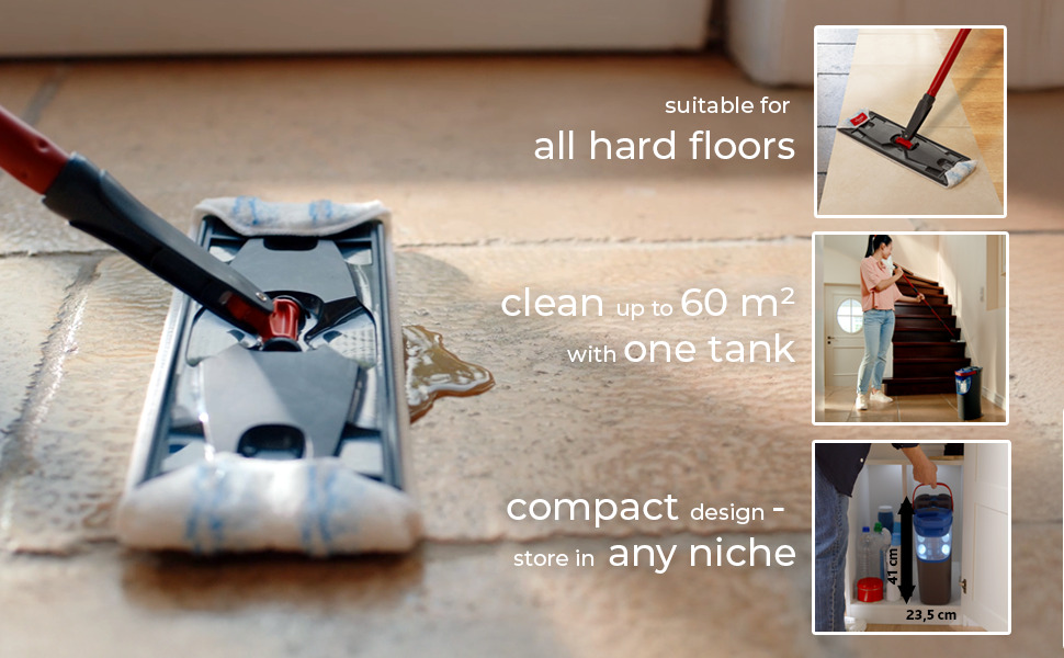 Vileda H2PrO flat mop system | Revolutionary clean and dirty water ...